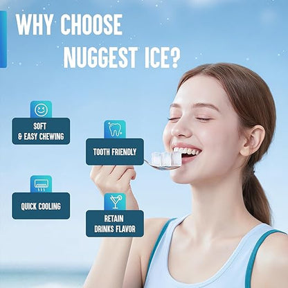 Nugget Ice Maker Countertop, 40lbs/24H Soft Chewable Pellet Ice Machine - Image 3