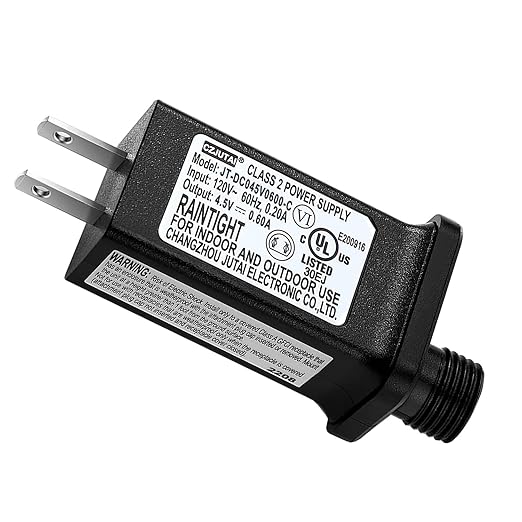 4.5V 0.6A Replacement LED Transformer Class 2 Power Supply Adapter Ip44 LED by Airoads