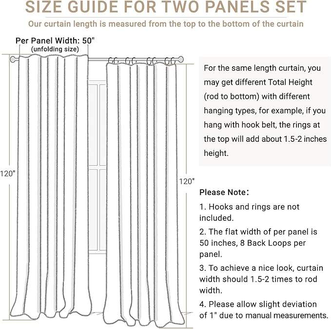 100% Blackout Shield Linen Blackout Curtains - Image 8