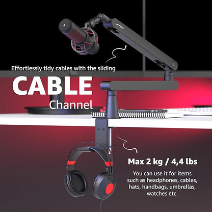 IXTECH Mic Boom Arm Stand LP Microphone Stand Low Profile Microphone Arm - Image 6