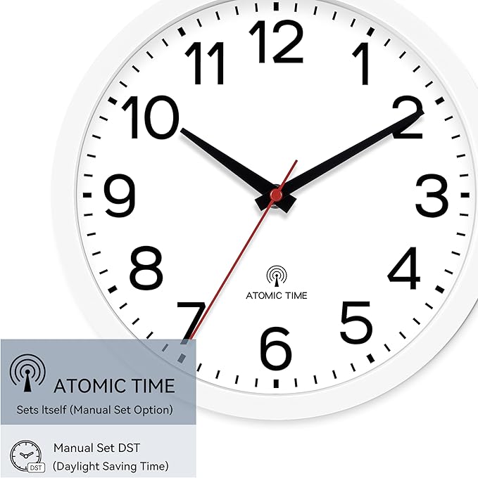 AKCISOT Atomic 10 Inch Wall Clock Analog Clocks - Image 5