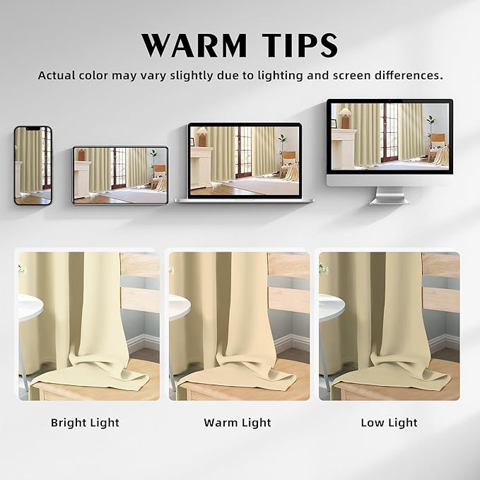 100% Blackout Curtains 72 Inch Length - Image 6
