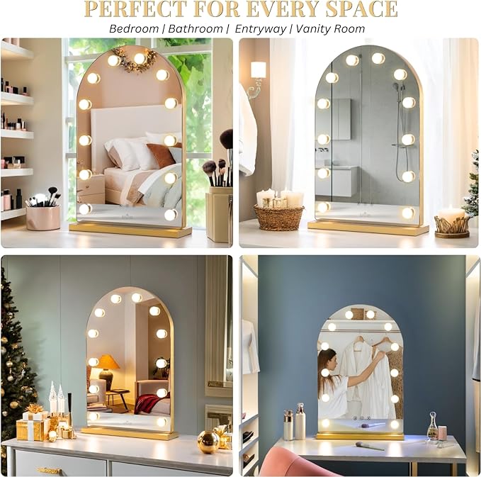 LUXFURNI Hollywood Mirror with Lights Makeup Mirror - Image 6