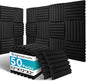 50Packs Curved Sound Proof Foam Panels by Knightsacoustic