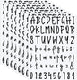 552 Pieces 8 Sheets Letter Stickers Self Adhesive Waterproof Vinyl Stick on Letters Mailbox Number Decals for Water Bottles Graduation Caps Window Door Sign Craft Scrapbooking(2 Inch,Black)
