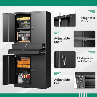 Letaya Metal Garage Storage Cabinet - Image 5