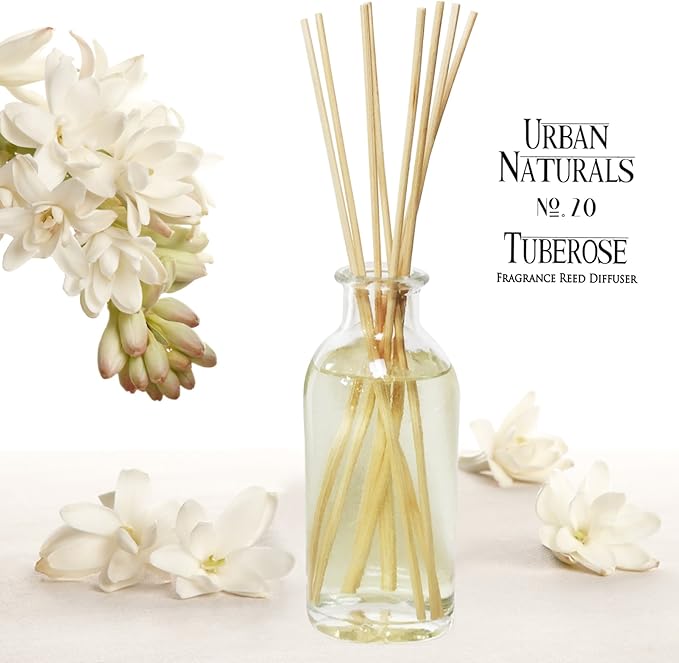 Urban Naturals Tuberose Fragrance Oil Reed Diffuser | Exotic Tuberose and - Image 2