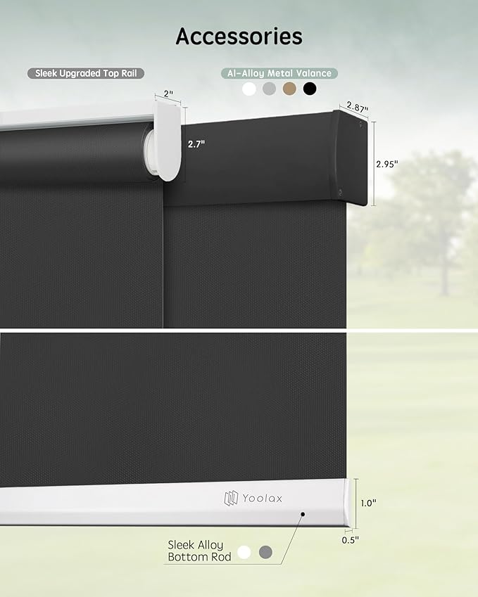 Yoolax Motorized Blinds with Remote, Automatic Window Shades Work with Alexa - Image 5