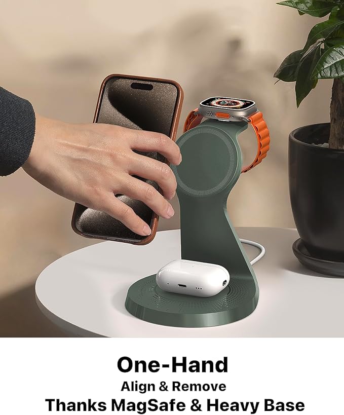 3 in 1 Charging Station for Apple Devices, Mag-Safe Charger Stand Fast Charging - Image 3