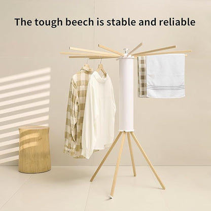 JOOM Four Legs Clothes Drying Rack, Garment Rack Portable and Foldable Space - Image 2