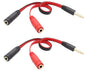zdyCGTime 3.5mm Audio Y Splitter Cable 4-Pole 3.5mm AUX Male to 2x3.5mm Female by zdyCGTime
