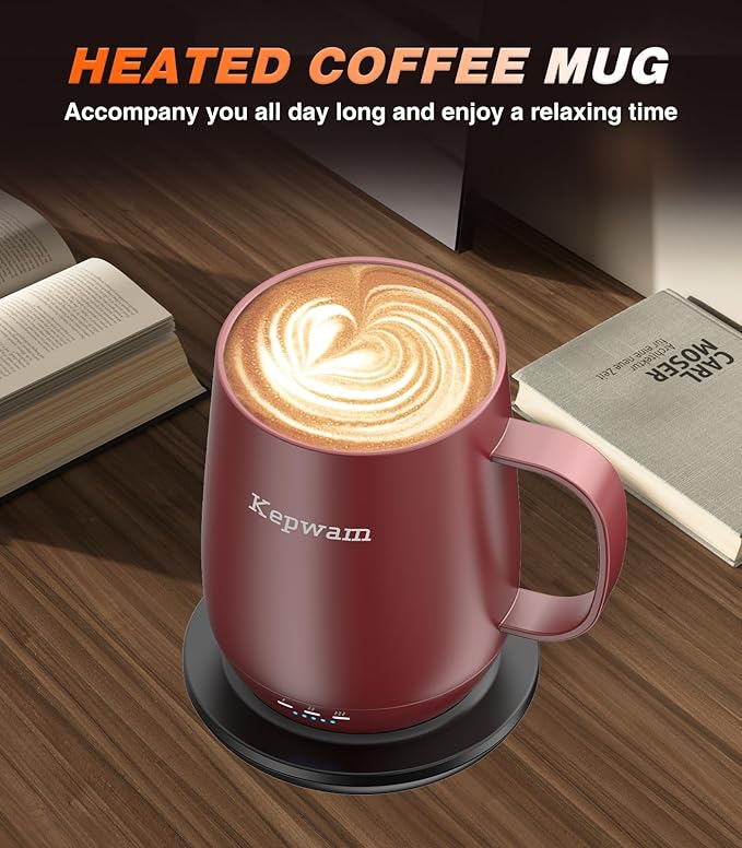 Kepwam Self Heating Coffee Mug T2, 16oz Smart Heated Coffee Mug, 150 Min - Image 5