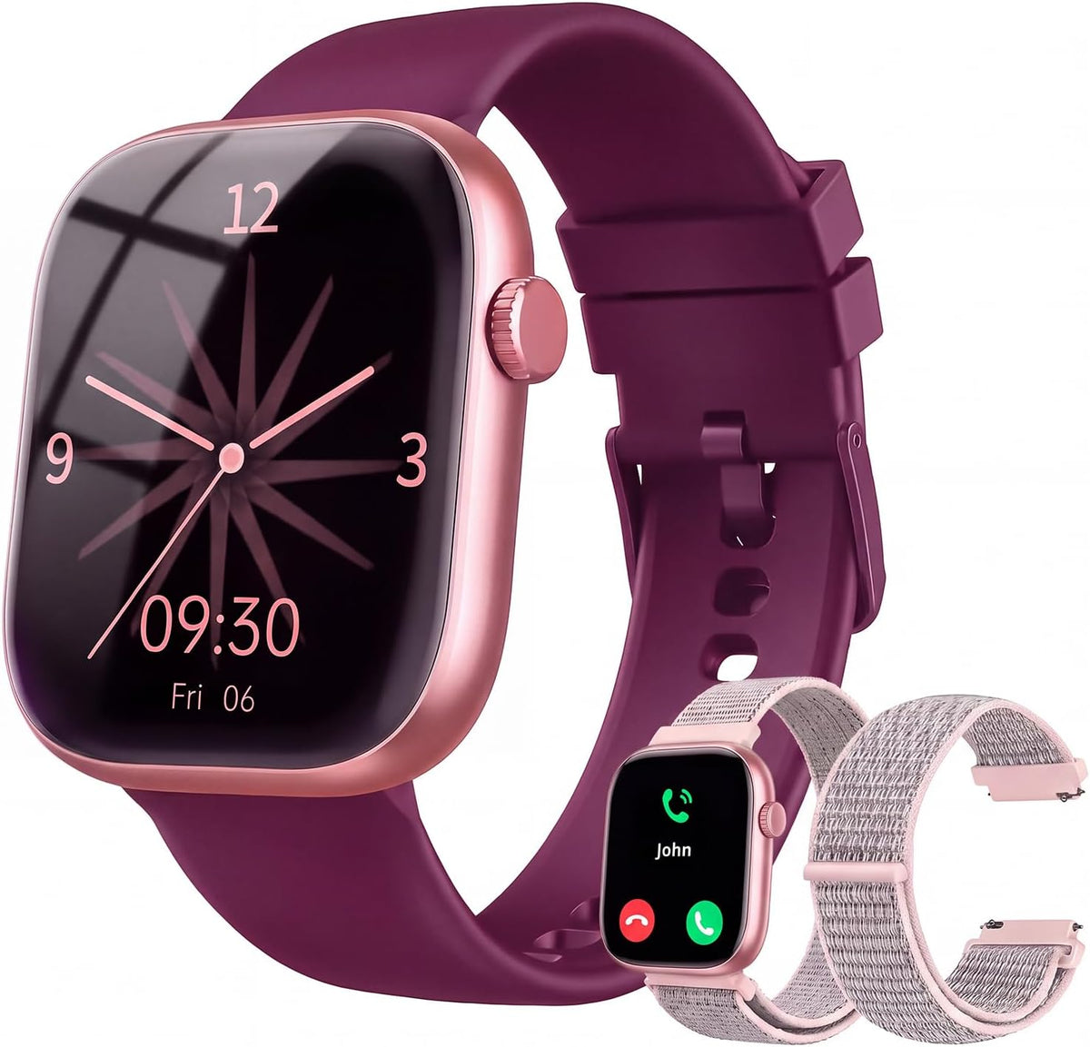 smart watch for women, bluetooth answer/make calls, 1.83"hd, main product view