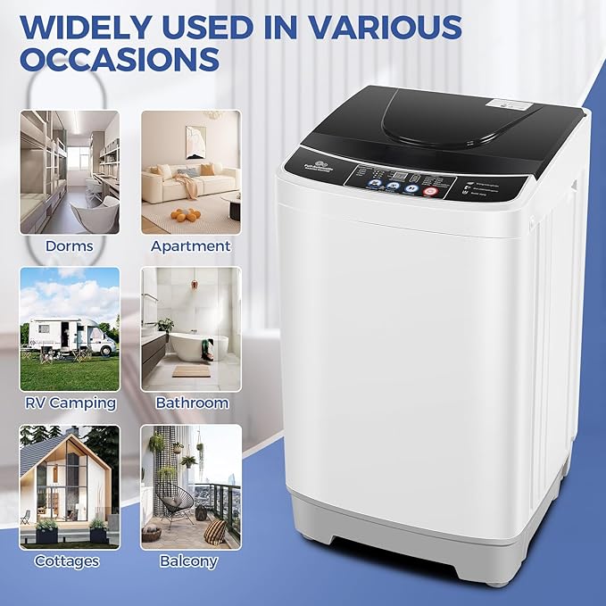 20Lbs Portable Washing Machine Nictemaw Portable Washer, 2.8 Cu.ft Washer and - Image 7
