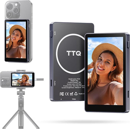 Vlog Selfie Monitor Screen, Magnetic Phone Vlog Selfie Monitor Screen 4K 30fps by TTQ