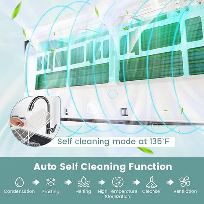 RELAX4LIFE Mini Split Ac/Heating System, 24000 BTU Ductless Mini Split Air - Image 5