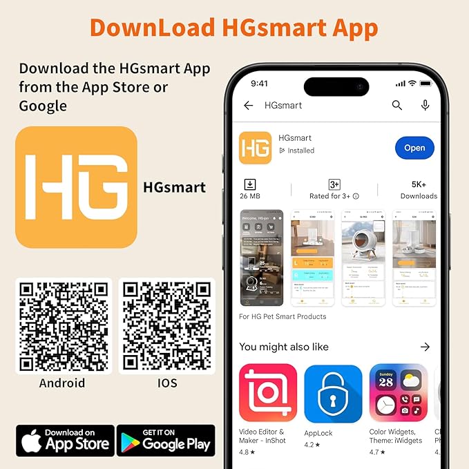 HoneyGuaridan Automatic Cat Feeder, 5G WiFi Cat Food Dispenser - Image 7