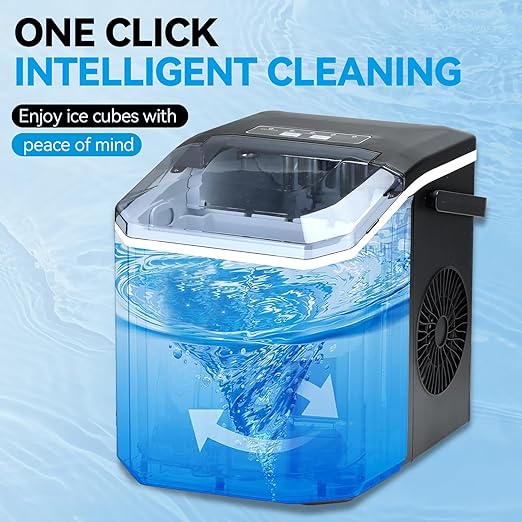 Portable ice Machine: with Handle, with Cleaning Function, with Basket and Spoon - Image 6