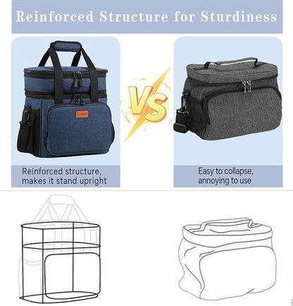 Expandable Large Lunch Box, Insulated Heavy Duty Lunch Bag Waterproof Leakproof - Image 4