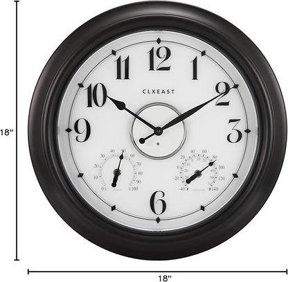 CLXEAST Illuminated Indoor Outdoor Clocks Waterproof 18 inch - Image 10