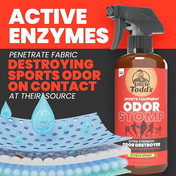 Uncle Todd’s Odor Stomp Sports Equipment Odor Eliminator Spray - Image 6