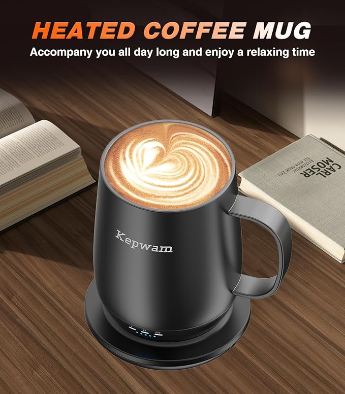 Kepwam Self Heating Coffee Mug T2, 16oz Smart Heated Coffee Mug, 150 Min - Image 5