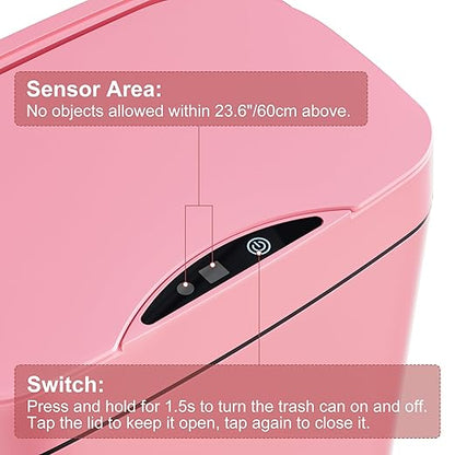 2 Pack 2.7 Gal Bathroom Trash Can - Image 6