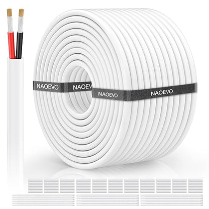 NAOVEO 10 Gauge Wire 2 Conductor Electrical Wire, 10 AWG Stranded PVC Tinned by NAOEVO