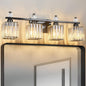 FDPBY Vanity Lights 4-Light Modern Crystal Vanity Light Plating Black Bathroom by FDPBY