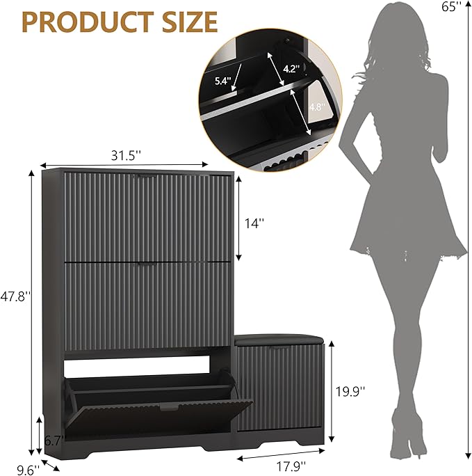 Shoe Cabinet Storage for Entryway - Image 2