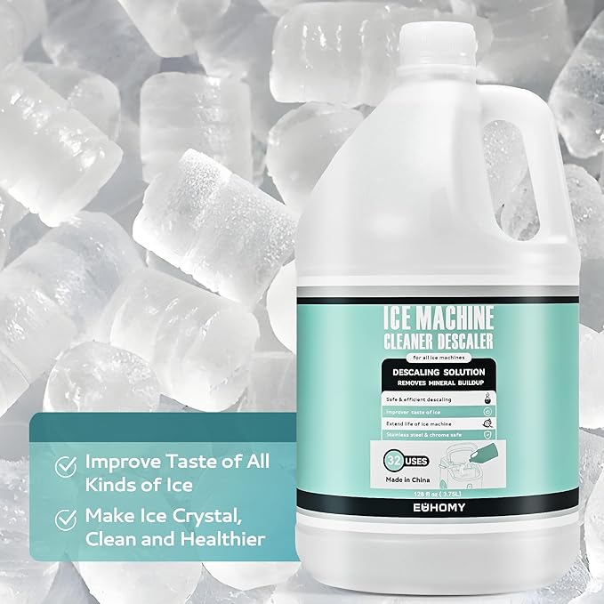 EUHOMY Max 33 Uses Ice Machine Cleaner Descaler, 128 Fl OZ Ice Maker Cleaner - Image 3