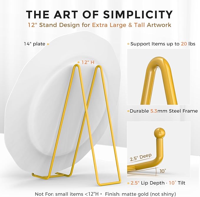TR-LIFE 12 Inch Large Plate Stands/holder - Image 2