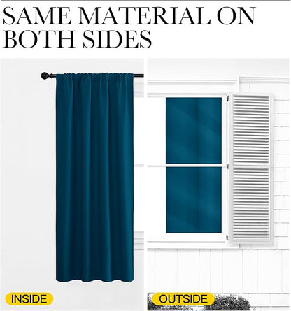 NICETOWN 2 Panels Blackout Curtains, Rod Pocket Thermal Insulated Drapess - Image 3