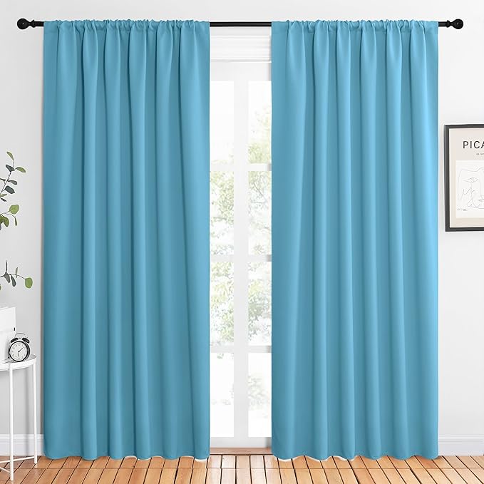 NICETOWN 2 Panels Blackout Curtains, Rod Pocket Thermal Insulated Drapes 84 by NICETOWN