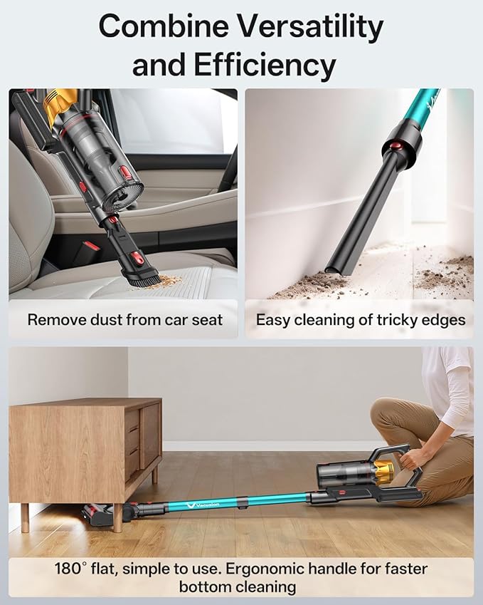Cordless Vacuum Cleaner, 650W 55KPa 60Mins Vacuum Cleaners - Image 6