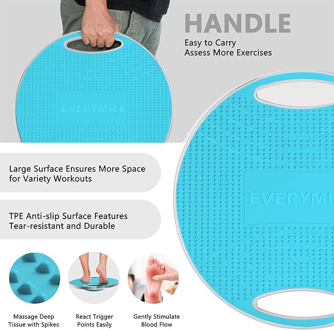 EVERYMILE Wobble Balance Board, Exercise Balance Stability Trainer Portable - Image 2