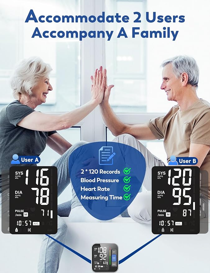Blood Pressure Monitors for Home Use Upper Arm, Accurate Cuff 8.7”-15.7” Monitor - Image 6