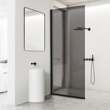 Bathroom Shower Door Screen, 34 in. W x 74 in. H Single Panel Frameless Shower by SHOWERBATHTUBDOORSDEVELOPER