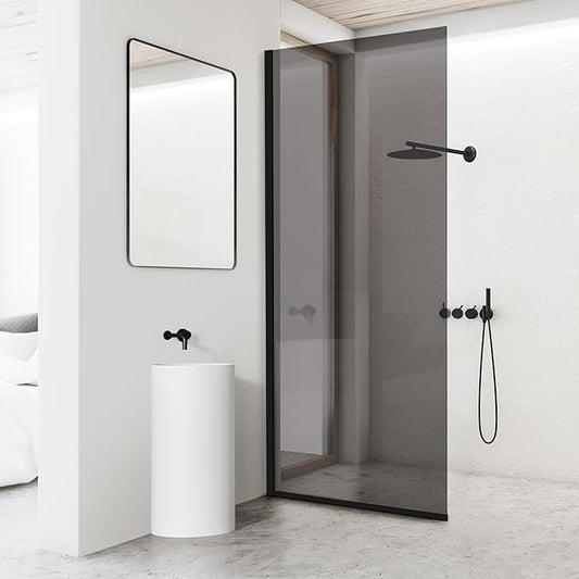 Bathroom Shower Door Screen, 34 in. W x 74 in. H Single Panel Frameless Shower by SHOWERBATHTUBDOORSDEVELOPER