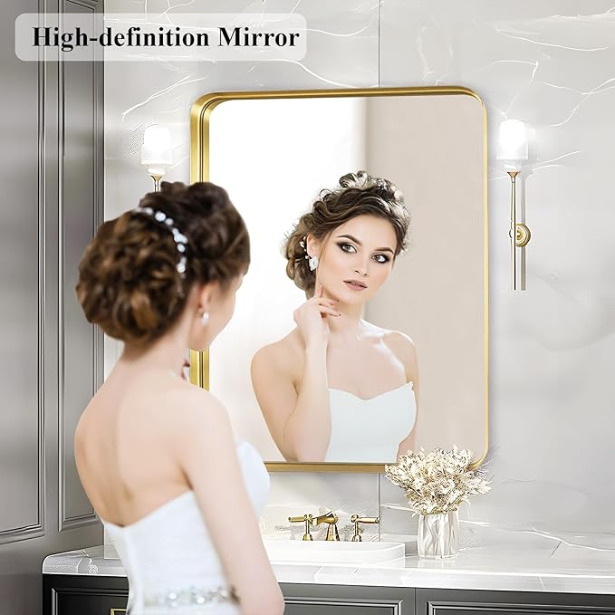 Fabuday Gold Bathroom Mirror - Image 3