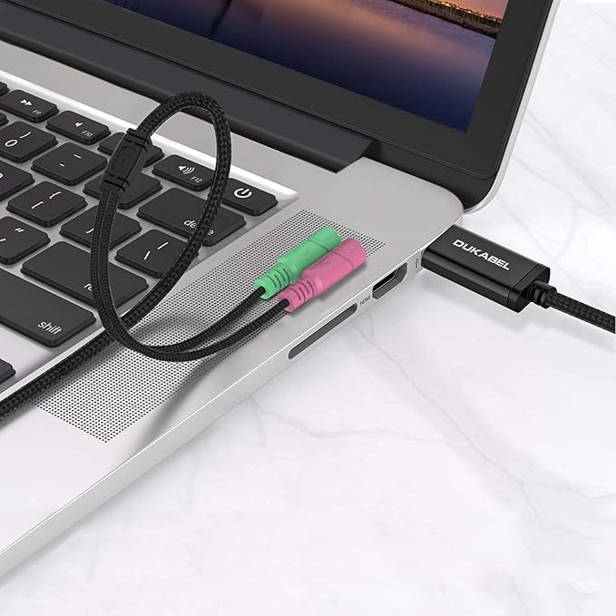 Long USB Audio Adapter, DuKabel USB to 3.5mm Jack TRS AUX Adapter - Image 6