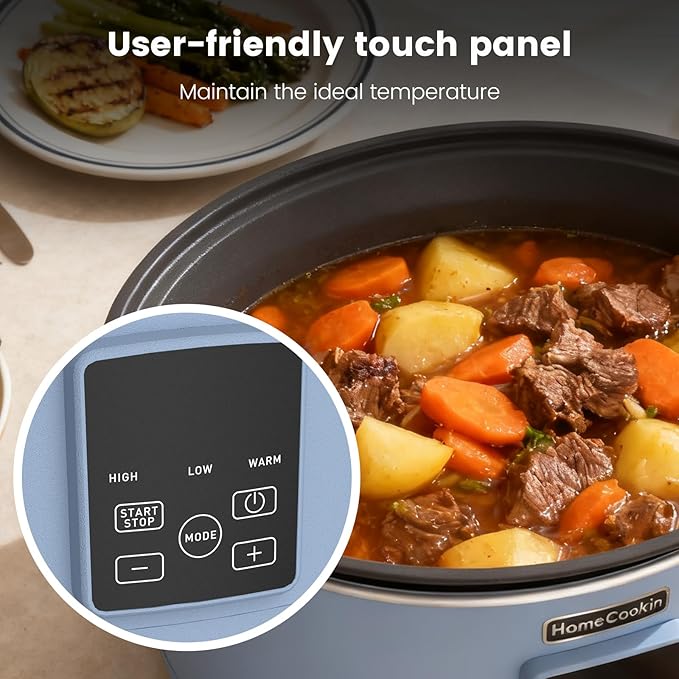 HOMECOOKIN Slow Cooker, Extra Large 10 Quart Digital Programmable Slow Cookers - Image 5