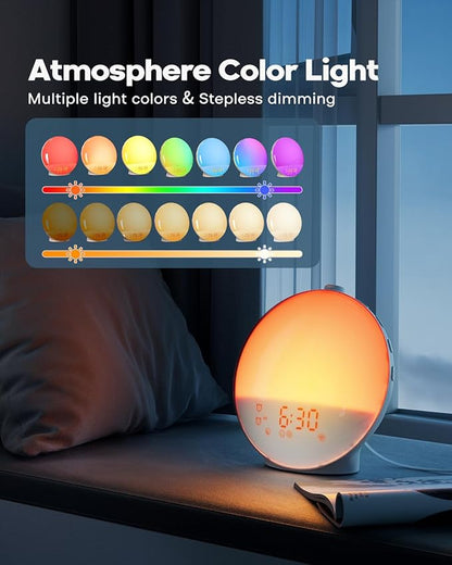 Sunrise Alarm Clock for Heavy Sleepers, Wake Up Light - Image 4