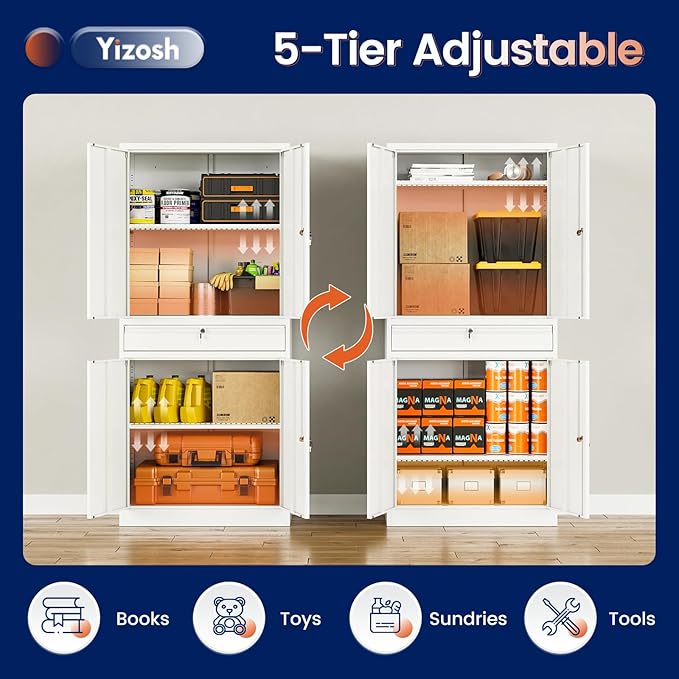 Yizosh Metal Garage Storage Cabinet - Image 5