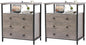 Edbuosy 3 Wooden Drawers Nightstand, 27 Inch Wide Night Stand Set 2 by Edbuosy