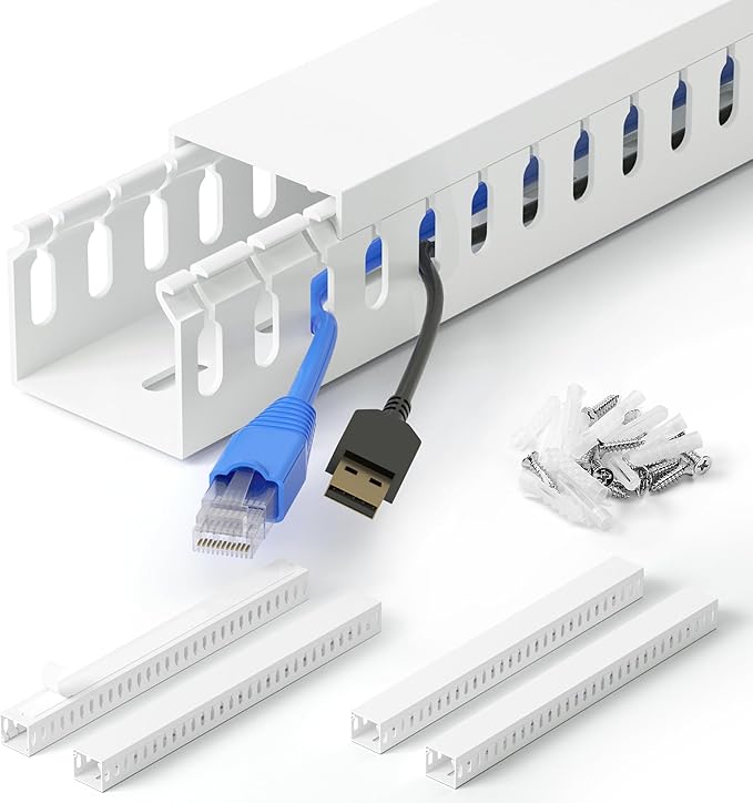 ZhiYo 66in Professional Server Rack Cable Management Raceway, H1.4in x W1.6in by ZhiYo