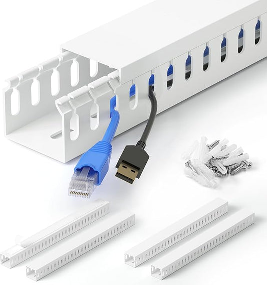 ZhiYo 66in Professional Server Rack Cable Management Raceway, H1.4in x W1.6in by ZhiYo