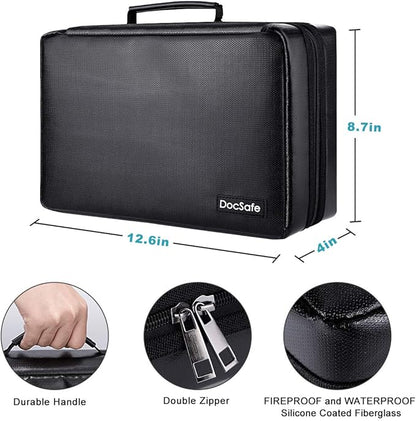 DocSafe Fireproof Battery Organizer Storage Box, Fireproof Waterproof Carrying - Image 5