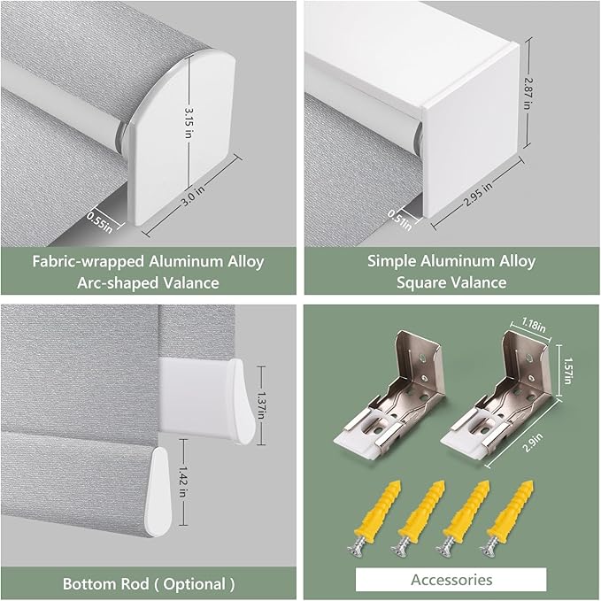 Zshine Motorized Blackout Window Blinds Customize Width Remote Control Wireless - Image 5