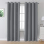 DUALIFE Grey Blackout Curtains for Bedroom 84 inches Long 2 Panels Grommet by DUALIFE